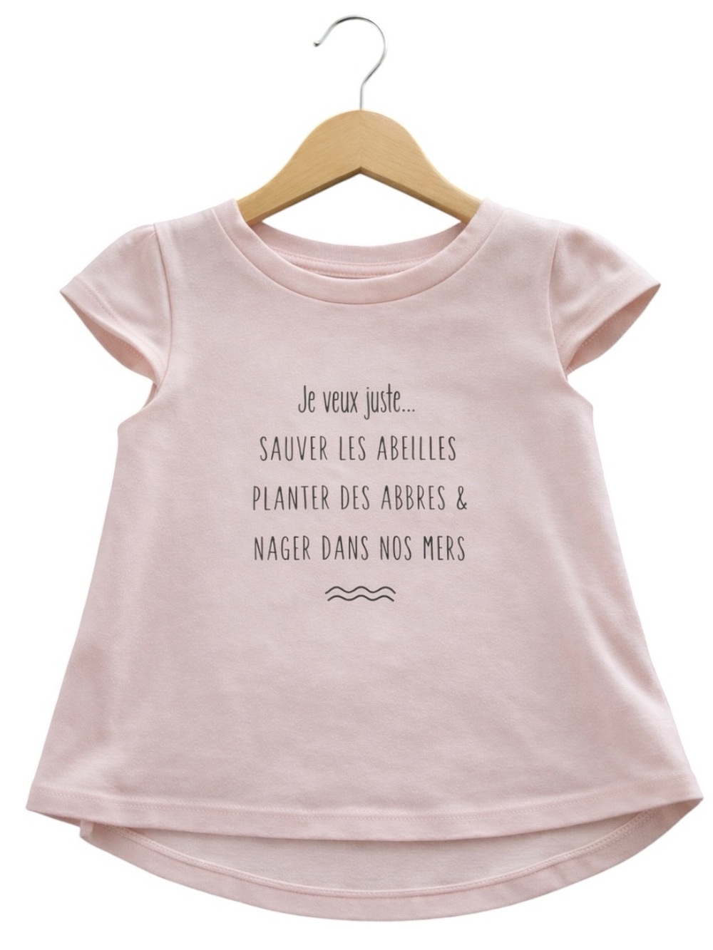 5/$10 Tag Baby Girl Soft Pink "Save the Bees" T-Shirt
